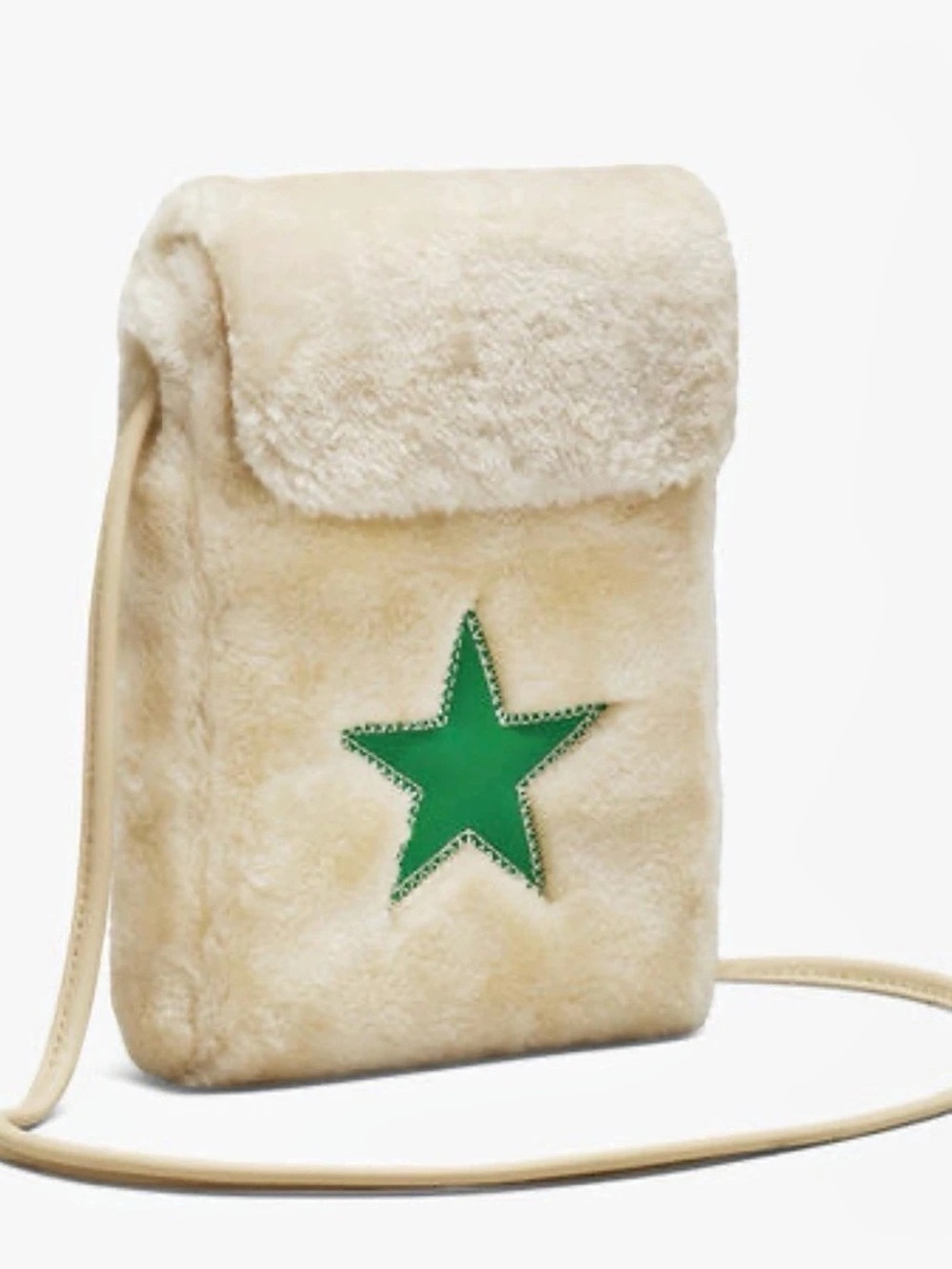 Converse Chuck Taylor All Star Alpaca Plush High Top Sneakers Beige & Green